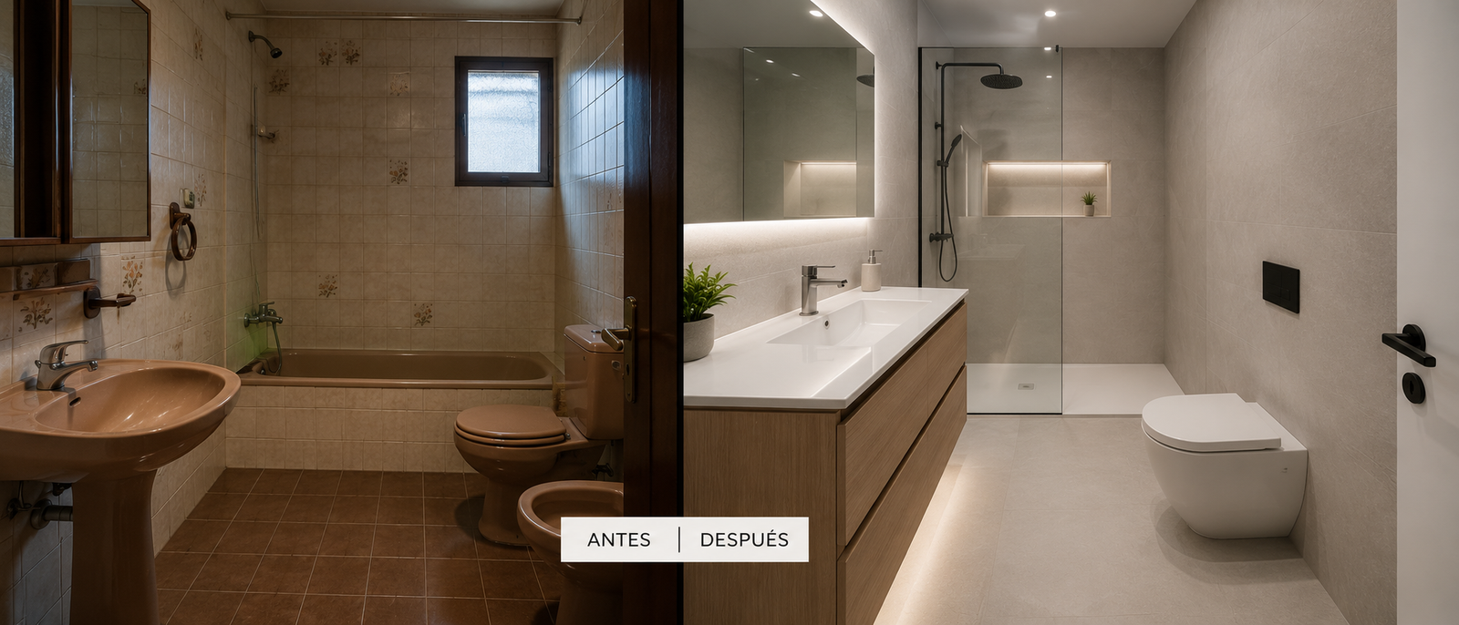 Baño antes y despues
